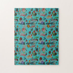 Puzzle Blue Tropical Ocean Sealife Paradise acuarela