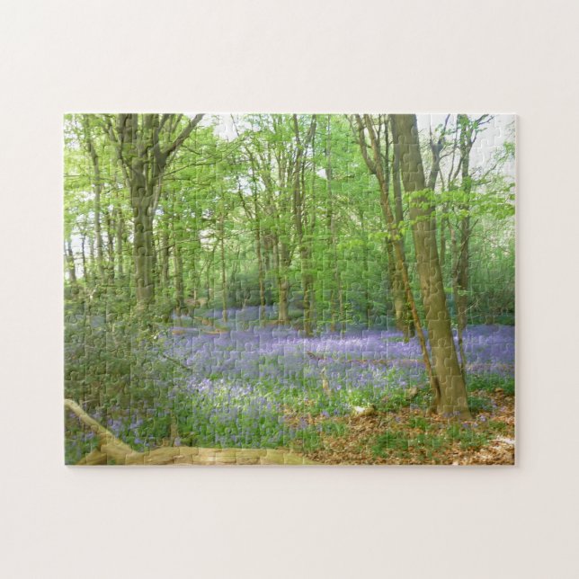 Puzzle Bluebells en maderas (Horizontal)