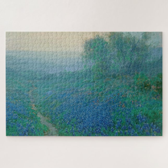 Puzzle Bluebonnets en el alba, Onderdonk (Horizontal)