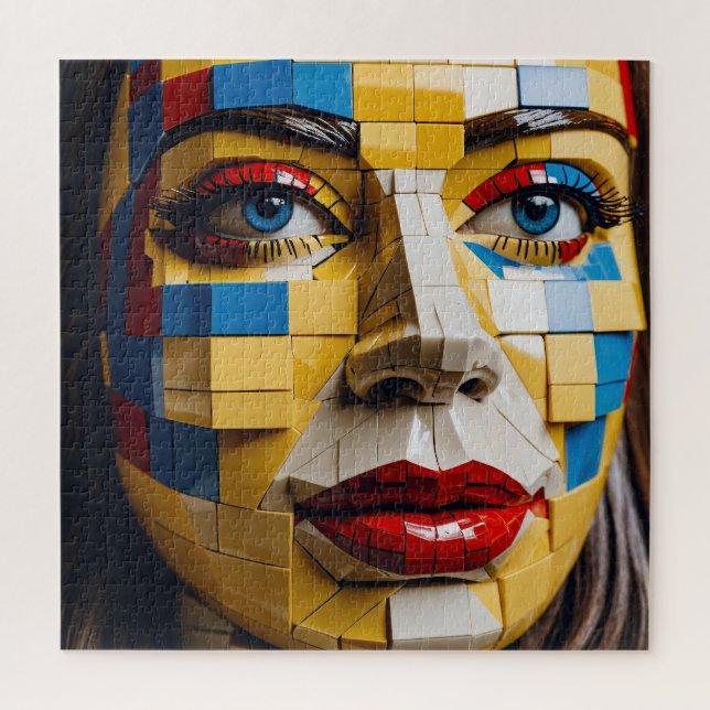 Puzzle "Blueprint of Humanity" - Un retrato cubista (Vertical)