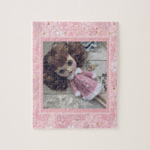 Puzzle Blythe muñeca vintage retro floral marco oldish de