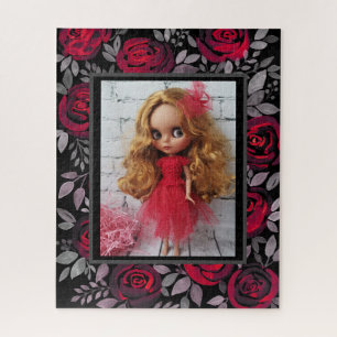 Puzzle Blythe muñeca vintage retro floral marco oldish de