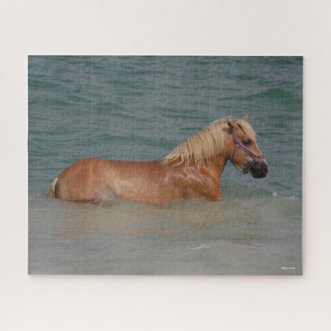 Puzzle Bob Langrish | Haflinger De Caballos Nadando En El (Horizontal)