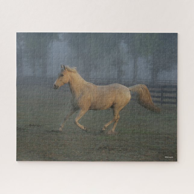 Puzzle Bob Langrish | Palomino Tennessee Walker en niebla (Horizontal)