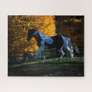 Puzzle Bob Langrish   Pintar caballo en otoño