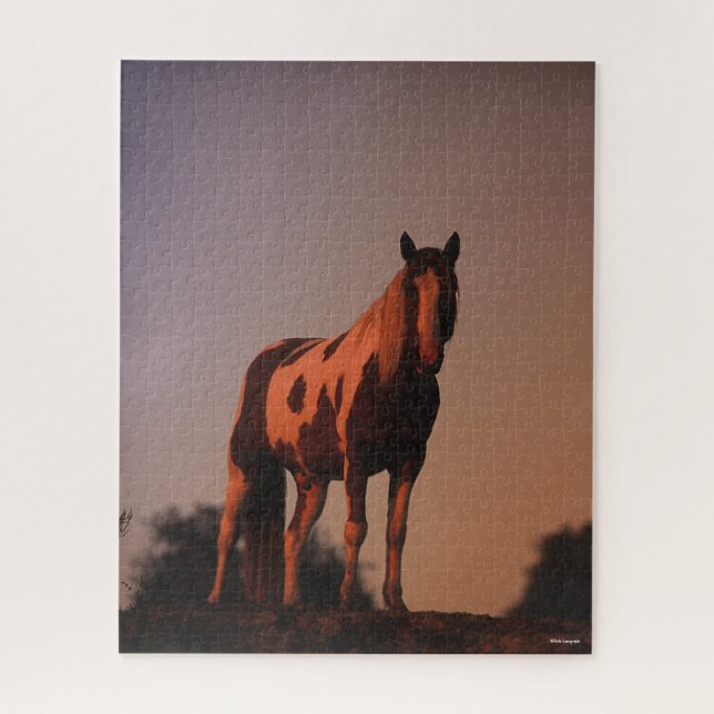 Puzzle Bob Langrish | Pintar el caballo de pie al atardec (Vertical)