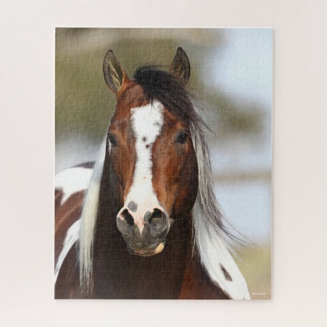 Puzzle Bob Langrish | Pintura de la cabeza de Stallion (Vertical)