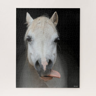 Puzzle Bob Langrish Ponía gris con lengua fuera