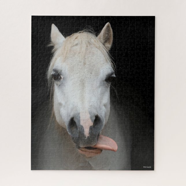 Puzzle Bob Langrish | Ponía gris con lengua fuera (Vertical)