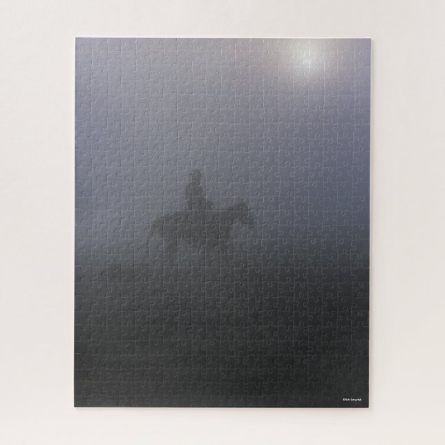 Puzzle Bob Langrish | Vaquero En Niebla Con Perro (Vertical)