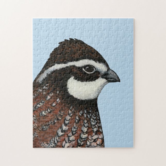 Puzzle Bobwhite Quail Head (Vertical)