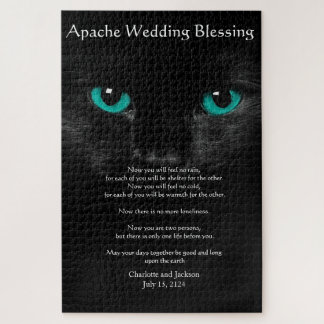 Puzzle Boda Apache bendiciendo gato negro