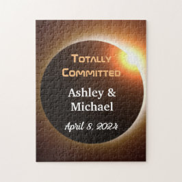 Puzzle Boda con tema de eclipse totalmente comprometida