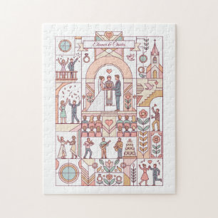 Puzzle Boda de Cuento de Art Deco