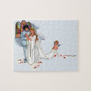 Puzzle boda de cuento de hadas