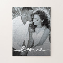 Puzzle Boda de escritura de amor de foto personalizado