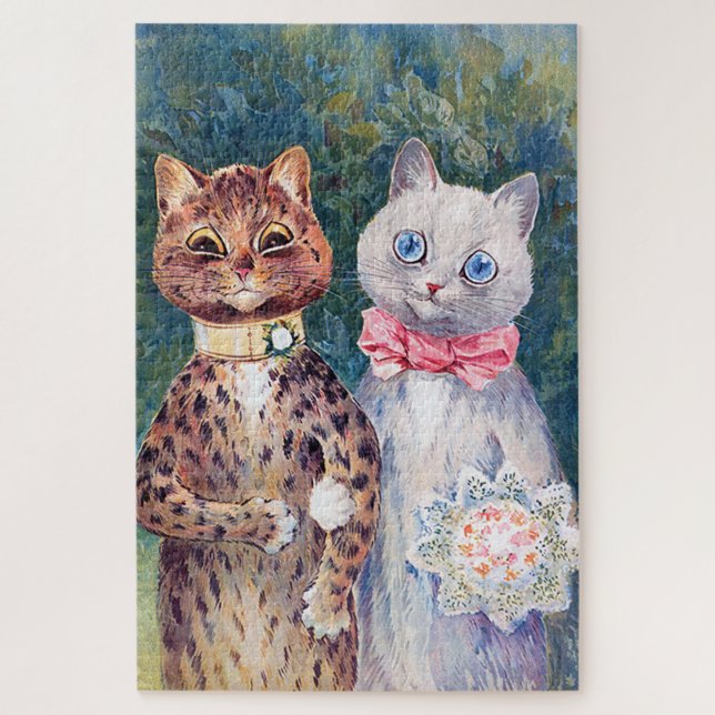 Puzzle Boda de gatos, matrimonio, novia, Louis Wain (Vertical)