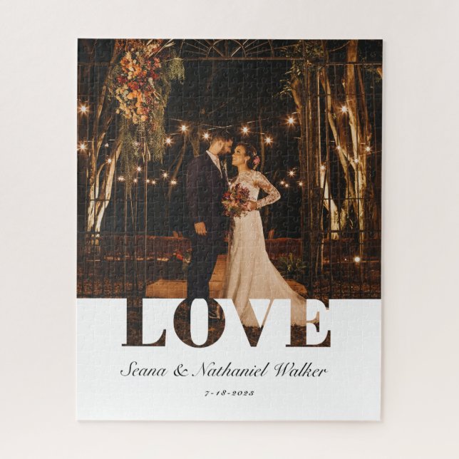 Puzzle Boda Foto de recién casados Keepsake (Vertical)