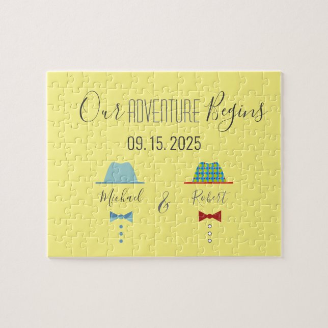 Puzzle Boda Gay Guardar la Fecha (Horizontal)