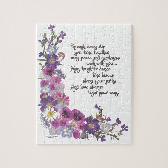 Puzzle Boda o regalo del compromiso (Vertical)