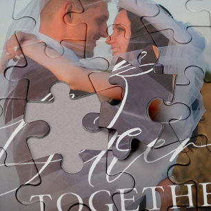 Puzzle Boda pareja nombres de fotos personalizados
