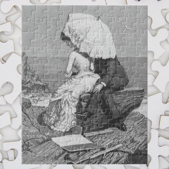 Puzzle Boda vintage, recién casados en la playa (Subido por el creador)