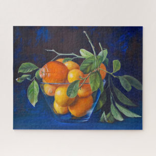 Puzzle Bodegón con limones y rama de naranja