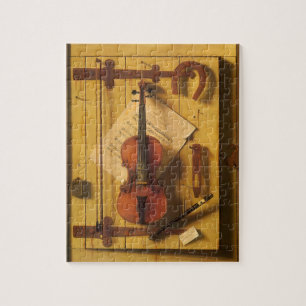 Puzzle Bodegón Violín y Música de William Harnett