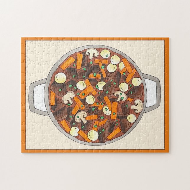 Puzzle Boeuf Bourguignon Beef Stew Dinner Fiesta Potluck (Horizontal)
