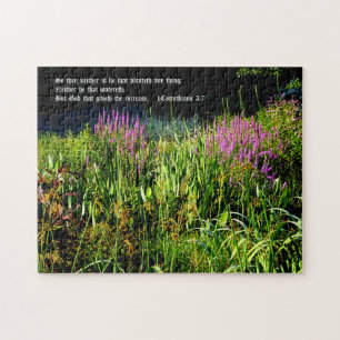 Puzzle Bog Garden con 1 Corinthians 3:7
