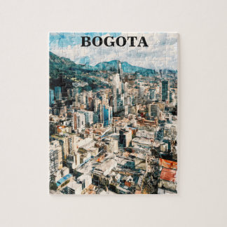 Puzzle Bogotá Colombia CIty View Watercolor