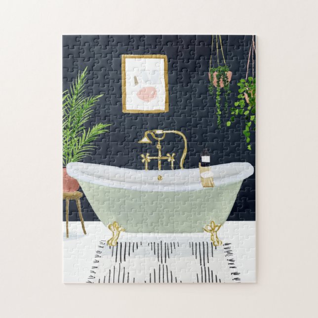 Puzzle Boho Bath I (Vertical)