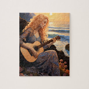 Puzzle BoHo Chica toca la guitarra