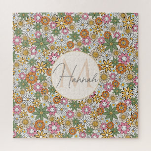 Puzzle Boho Daisy Flores Groovy Floral 70
