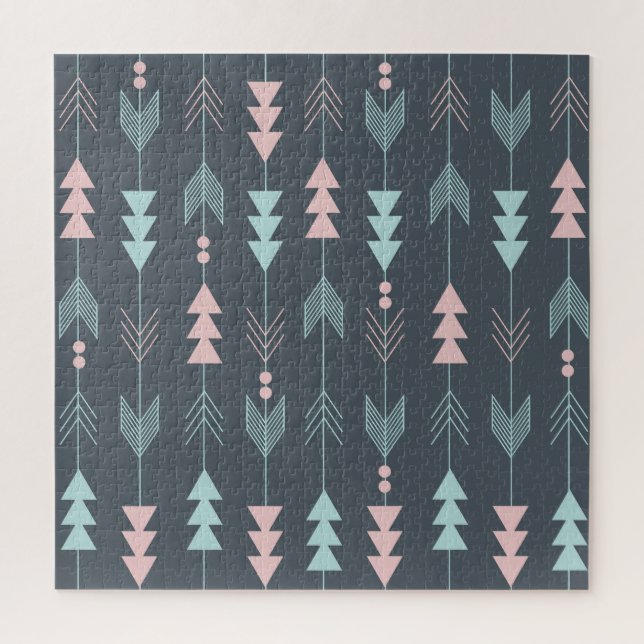 Puzzle Boho estilo bohemio: Patrón étnico sin foco (Vertical)