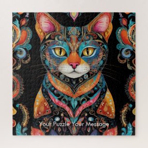 Puzzle Boho Feline Mandala
