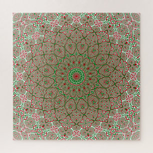 Puzzle Boho Hippie Funky Trippy Ornate Navidades Mandala