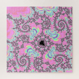 Puzzle Boho Hippie Unicorn Pastel Mandelbrot Fractal