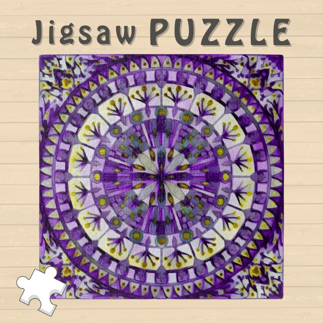 Puzzle Boho Mosaic Mandala Tile Violet Flame - (Subido por el creador)