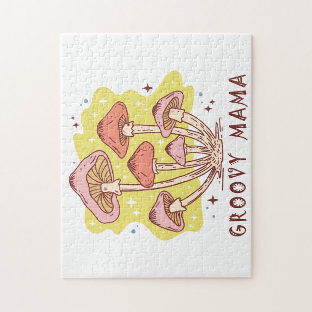 Puzzle Boho Retro Groovy Mama (Vertical)