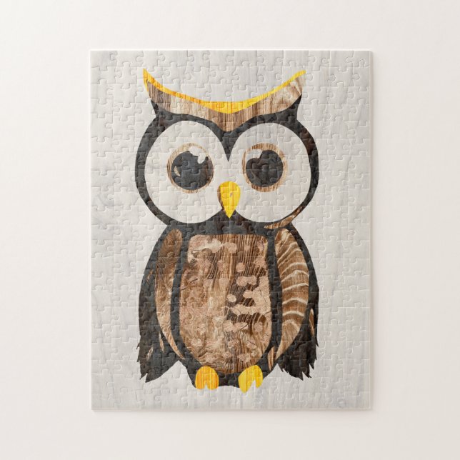 Puzzle  Bois - Chouette - Wood Owl (Vertical)