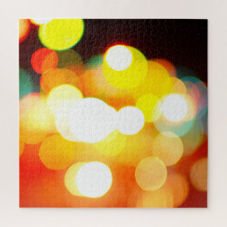 Puzzle Bokeh circular: Resumen de luz de Navidades