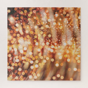 Puzzle Bokeh dorado: Obra ligera vintage