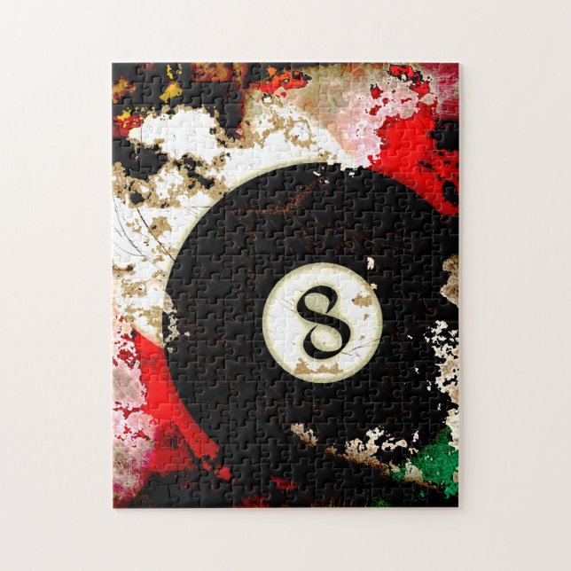 PUZZLE BOLA DE BILLAR NÚMERO 8 (Vertical)