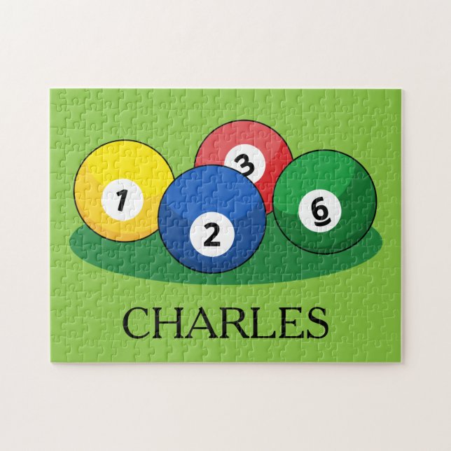 Puzzle Bolas de billar personalizadas (Horizontal)