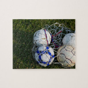 Puzzle Bolas de fútbol en la red