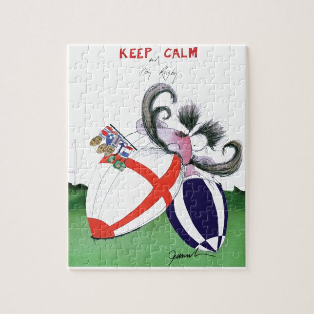 Puzzle bolas de rugbi del scoland de Inglaterra v de (Vertical)