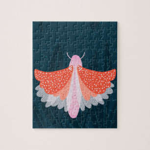 Puzzle Bold colorful moth illustration