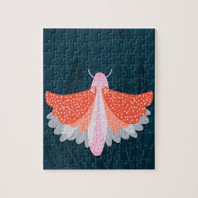 Puzzle Bold colorful moth illustration (Vertical)