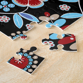 Puzzle Bold Folk Floral Pattern